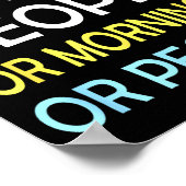 I Don't Like Morning People Sarcastic Funny Mornin Poster (Ecke)