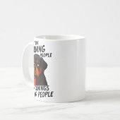 I Don't Like Morning People Sarcastic Rottweiler M Kaffeetasse (Vorderseite Links)
