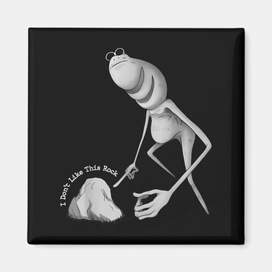 I Don't Like This Rock Funny Marcus The Worm Meme  Magnet (Vorne)