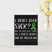 I Don't Look Sick - Lyme Disease Awareness Karte (Gelbe Blume)