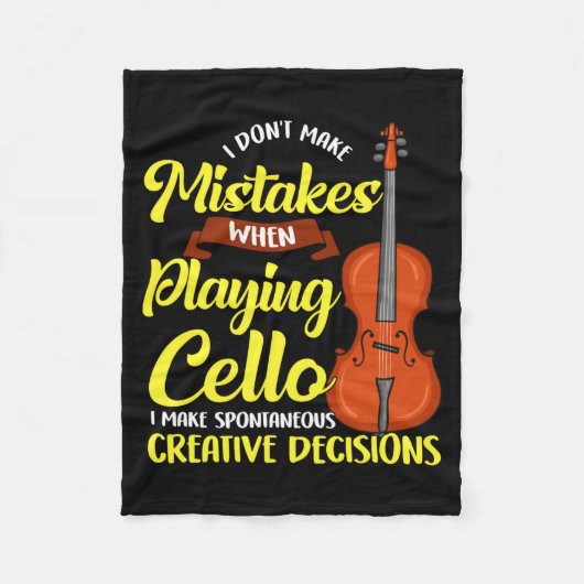 I Dont Make Mistakes When Playing Cello Fleecedecke (Vorderseite)