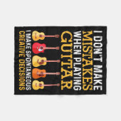 I Don't Make Mistakes When Playing Guitar Funny Gu Fleecedecke (Vorderseite (Horizontal))