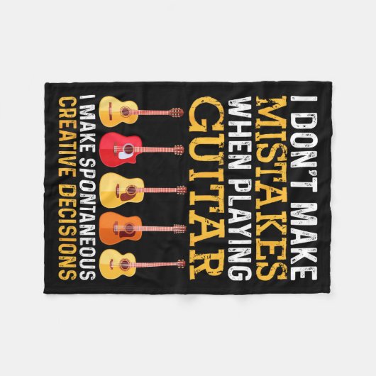 I Don't Make Mistakes When Playing Guitar Funny Gu Fleecedecke (Vorderseite (Horizontal))