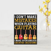 I Don't Make Mistakes When Playing Guitar Funny Gu Karte (Gelbe Blume)
