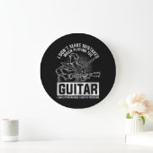 I Don't Make Mistakes When Playing The Guitar Große Wanduhr (Zuhause)