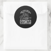 I Don't Make Mistakes When Playing The Guitar Runder Aufkleber (Tasche)