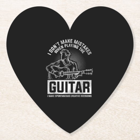 I Don't Make Mistakes When Playing The Guitar Untersetzer (Vorderseite)