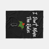 I Don't Make The Rules Joke Cool Mistletoe Decorat Fleecedecke (Vorderseite (Horizontal))