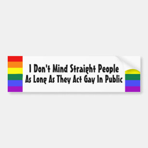I Don't Mind Straight People Rainbow Flag Autoaufkleber