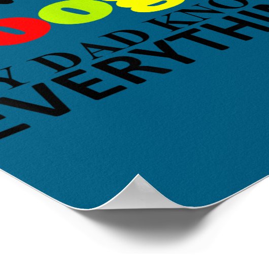 I Don't Need Google My Dad Knows Everything Daught Poster (Ecke)