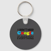 I Don't Need Google My Dad Knows Everything Daught Schlüsselanhänger (Vorderseite)