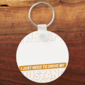 I DON'T NEED THERAPY Ford Mustang 1966 Fastback 2 Schlüsselanhänger (Vorderseite)