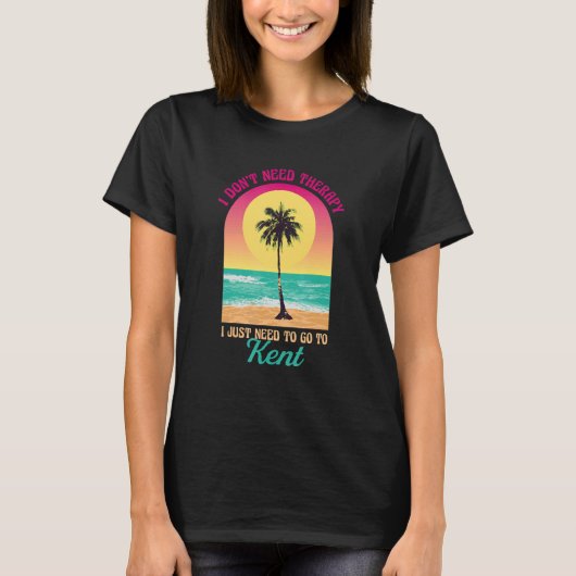 I Don't Need Therapy Kent Beach Washington Ocean S T-Shirt (Vorderseite)