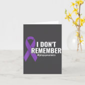I Don't Remember Purple Ribbon Elepsy Awareness  Karte (Gelbe Blume)