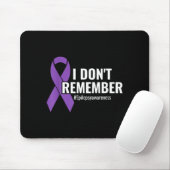 I Don't Remember Purple Ribbon Elepsy Awareness  Mousepad (Mit Mouse)