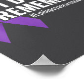 I Don't Remember Purple Ribbon Elepsy Awareness  Poster (Ecke)
