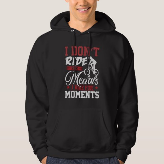 I Don't Ride White Cycling Hoodie (Vorderseite)