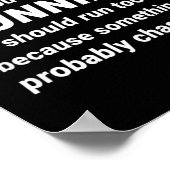 I Don't Run Funny Sarcastic Running Joke Gift  Poster (Ecke)