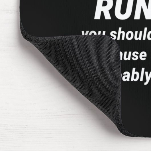 I Don't Run Funny Sarcastic Running Joke Gift Tank Mousepad (Ecke)