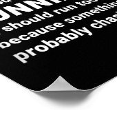 I Don't Run Funny Sarcastic Running Joke Gift Tank Poster (Ecke)