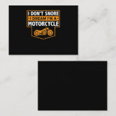 I Dont Snore I Dream Im A Motorrad Schnarchen Begleitkarte (Vorne/Hinten)