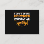 I Dont Snore I Dream Im A Motorrad Schnarchen Begleitkarte (Vorderseite)