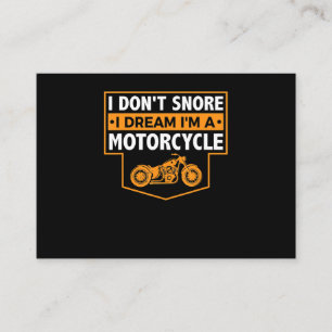 I Dont Snore I Dream Im A Motorrad Schnarchen Begleitkarte