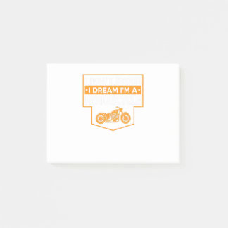I Dont Snore I Dream Im A Motorrad Schnarchen Post-it Klebezettel