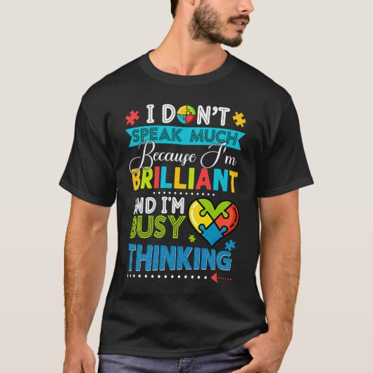 I Dont Speak Much Brilliant Autism Autistic Boys G T-Shirt (Vorderseite)