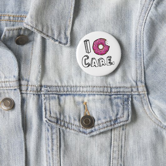 I Donut Care Funny Button (Beispiel)