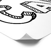 I Donut Care Funny Poster (Ecke)