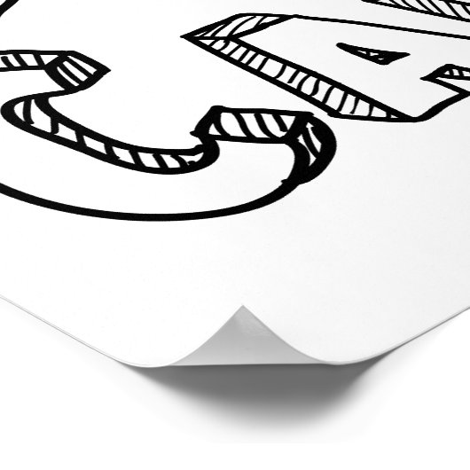 I Donut Care Funny Poster (Ecke)