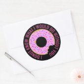 I Donut Know Runder Aufkleber (Umschlag)