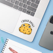 I Dough Know Funny Baking Puff Aufkleber (Laptop mit iPhone)