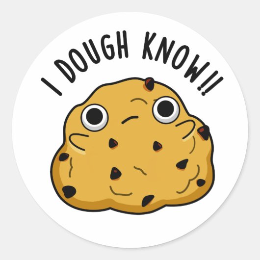 I Dough Know Funny Baking Puff Runder Aufkleber (Vorderseite)
