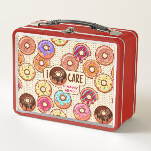 I Doughnut Care Niedlich Funny Donut Sweet Leckere Metall Brotdose