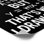 I Draw The Line Funny Back To School Math Teacher  Poster (Ecke)