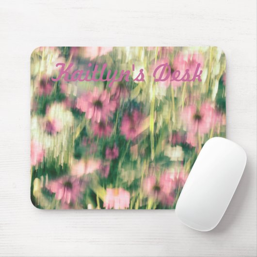 I Dreamed of Pink Coneflowers Mousepad (Mit Mouse)
