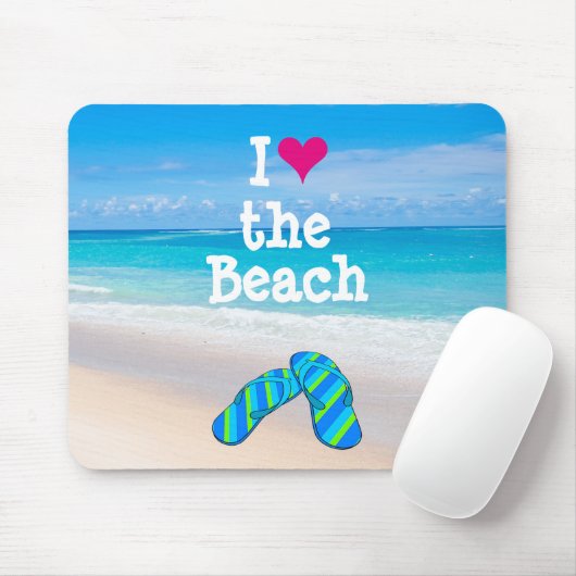 I drehen Herz (Liebe) der Strand Reinfälle im Sand Mousepad (Mit Mouse)
