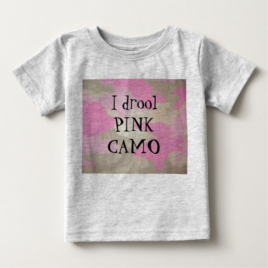 I drool PINK CAMOUFLAGE Baby T-shirt (Vorderseite)