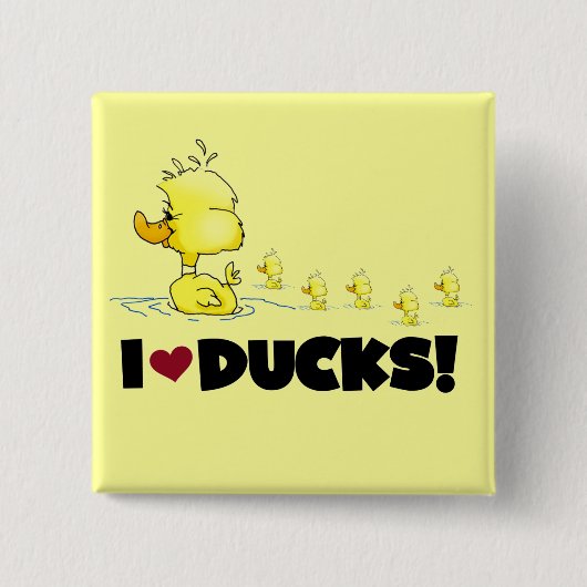 I duckt Liebe T-Shirts und Geschenke Button (Vorderseite)