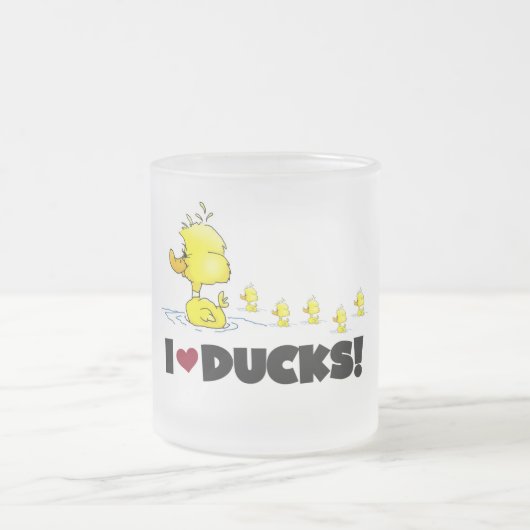 I duckt Liebe T-Shirts und Geschenke Mattglastasse (Mittel)