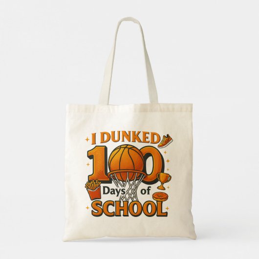 I Dunked 100 Days Of School Basketball Student Tragetasche (Rückseite)