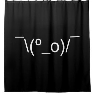 I Dunno LOL Ø\(º_o)/ Ø Emoticon Japanisch Kaomoji Duschvorhang