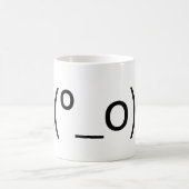 I Dunno LOL Ø\(º_o)/ Ø Emoticon Japanisch Kaomoji Kaffeetasse (Mittel)