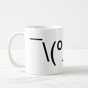 I Dunno LOL Ø\(º_o)/ Ø Emoticon Japanisch Kaomoji Kaffeetasse