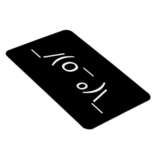 I Dunno LOL Ø\(º_o)/ Ø Emoticon Japanisch Kaomoji Magnet (Rechte Seite)