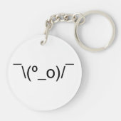 I Dunno LOL Ø\(º_o)/ Ø Emoticon Japanisch Kaomoji Schlüsselanhänger (Rückseite)