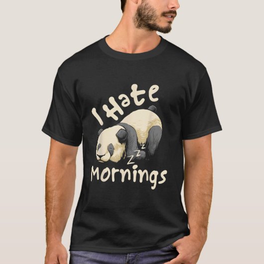 I E Mornings Kawaii Sleepy Panda Bear T-Shirt (Vorderseite)