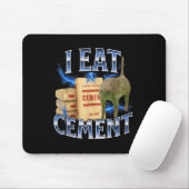 I Eat Cement Cursed Cat Funny Oddly Specific Meme  Mousepad (Mit Mouse)